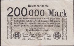 Almanya 200000 Mark 1923 Çok Temiz+