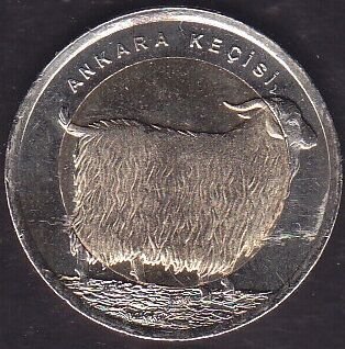 2015 Yılı 1 Lira Ankara Keçisi Hatıra Para Kararma var