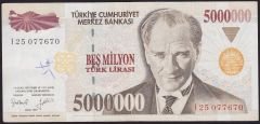 7.Emisyon 5 000 000 Lira I25 077670 Çok Temiz