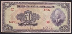3.EMİSYON 50 LİRA R17 17612 TEMİZ (AÇIKLAMAYI OKUYUNUZ)