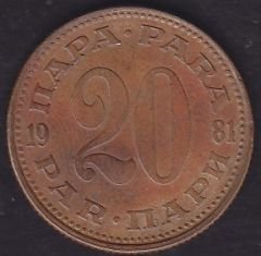 Yugoslavya 20 Para 1981