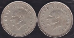 1991-92 YILI 2500 LİRA  (2 ADET) LOT