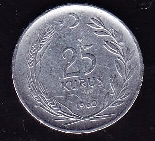 1960 Yılı 25 Kuruş