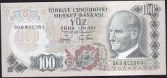 6.Emisyon 2.Tertip 100 Lira G06 421383 Çok Çok Temiz+
