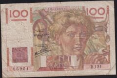 Fransa 100 Frank 31 Ekim 1946 Çok Temiz