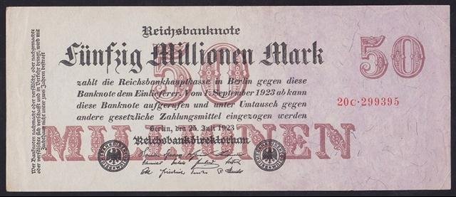 ALMANYA 50 MİLYON MARK 1923 ÇÇT ÇİLALTI
