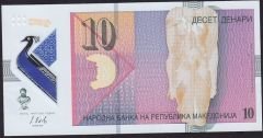 Makedonya 10 Dinar 2018 Çil Polimer AA 800555