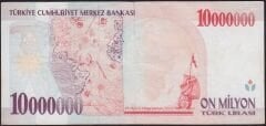 7.Emisyon 10 000 000 Lira C19 017517 Çok Temiz+