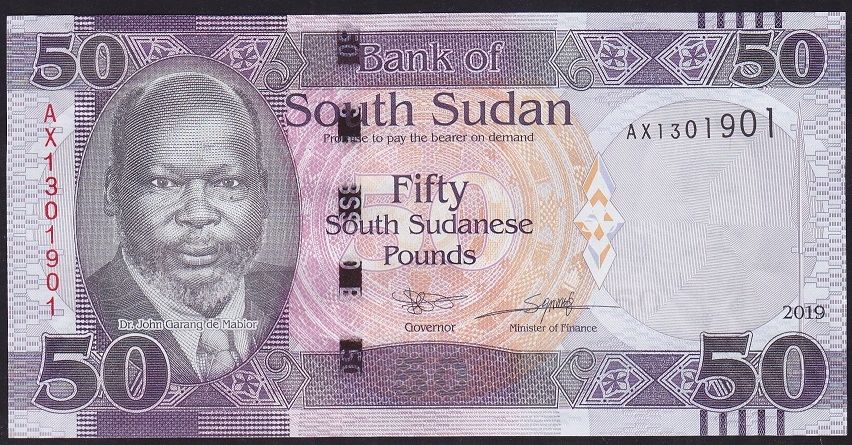 South Sudan 50 Pound 2019 Çil