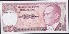 7.Emisyon 1.Tertip 100 Lira A06 854599 Çilaltı Çil