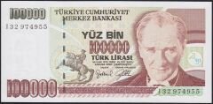 7.Emisyon 3.Tertip 100000 Lira I32 974955 Çilaltı Çil