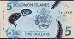 Solomon Adası 5 Dolar 2019 Çil Polimer