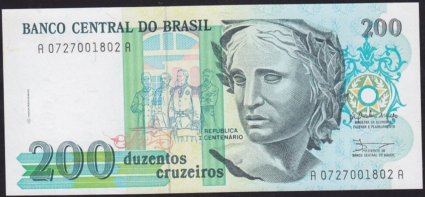 Brezilya 200 Cruzeiros 1990 Çil