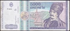 Romanya 5000 Lei 1992 Çok Temiz+