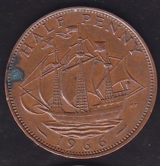 İngiltere Half Penny 1966