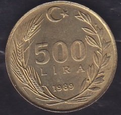 1989 YILI 500 LİRA ÇİLALTI ÇİL