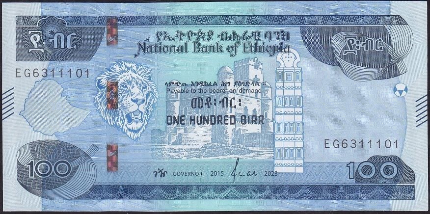 Etiyopya 100 Bırr 2023 Çil Pick 57b