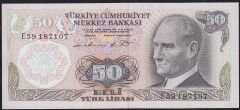 6.Emisyon 1.Tertip 50 Lira E59 187107 Çil