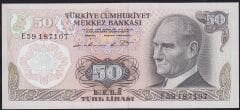 6.Emisyon 1.Tertip 50 Lira E59 187107 Çil