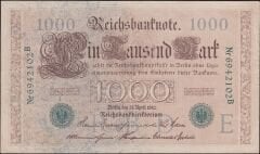 Almanya 1000 Mark 1910 Çok Çok Temiz