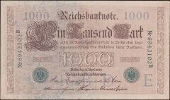 Almanya 1000 Mark 1910 Çok Çok Temiz