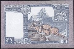 Nepal 1 Rupee 1974 - 1991 Ççt Çilaltı Pick 22/d