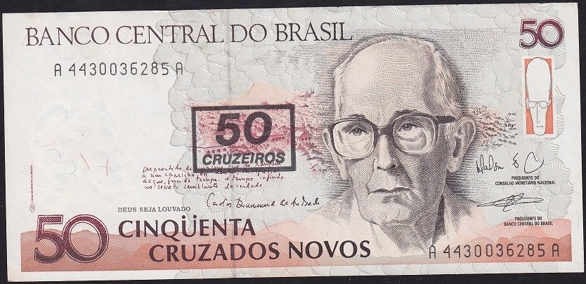 Brezilya 50 Cruzados 1990 Çilaltı