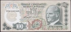 6.Emisyon 1.Tertip 100 Lira B56 107988 Çok Temiz+
