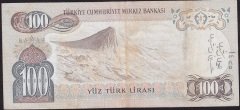 6.Emisyon 1.Tertip 100 Lira A43 159800 Çok Temiz