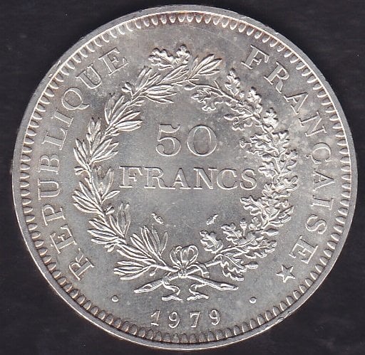 Fransa 50 Frank 1979 Gümüş ( 30 Gram )
