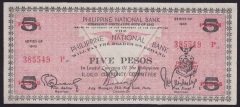 FİLİPİNLER 5 PESOS 1943 ÇİLALTI ACİL İHTİYAÇ