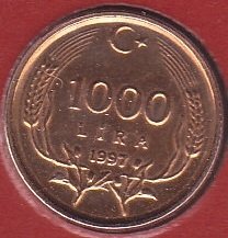 1997 YILI 1000 LİRA SETTEN ÇIKMA ÇİL