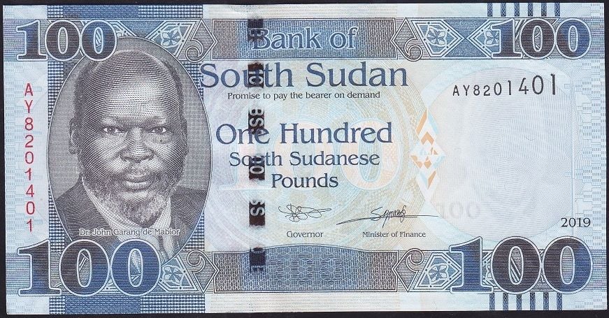 South Sudan 100 Pound 2019 Çil Pick 15d