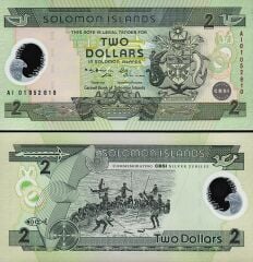 Solomon Adası 2 Dolar 2001 Çil Polimer A1 01