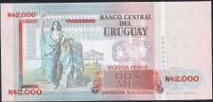Uruguay 2000 Pesos 1989 Çil Pick 68