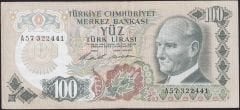 6.Emisyon 1.Tertip 100 Lira A57 322441 Çok Temiz