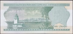 6.Emisyon 1.Tertip 10 Lira E44 129806 Çilaltı ( bombe var )
