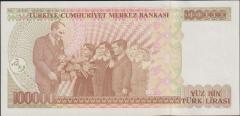 7.Emisyon 3.Tertip 100000 Lira F81 329150 Çilaltı Çil