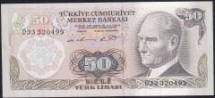 6.Emisyon 1.Tertip 50 Lira D33 320499 Çilaltı Çil