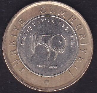 2012 Yılı 1 Lira Sayıştay'ın 150. Yılı