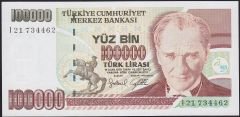 7.Emisyon 3.Tertip 100000 Lira I21 734462 Çil