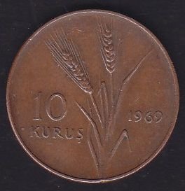 1969 Yılı 10 Kuruş