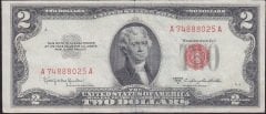 Amerika 2 Dolar 1953C Çok Temiz + (Kırmızı Mühür)