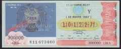 1997 29 MAYIS YARIM BİLET Y SERİSİ