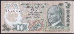 6.Emisyon 2.Tertip 100 Lira F52 652699 Çok Çok Temiz+