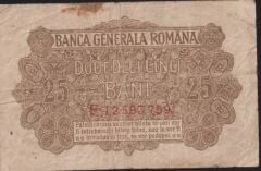 Romanya 25 Bani 1917 Çok Temiz  Pick 1 - Alman İşgali