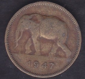 BELÇİKA KONGO 2 FRANK 1947