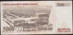 7.Emisyon 5 000 000 Lira I17 845312 Çok Temiz+