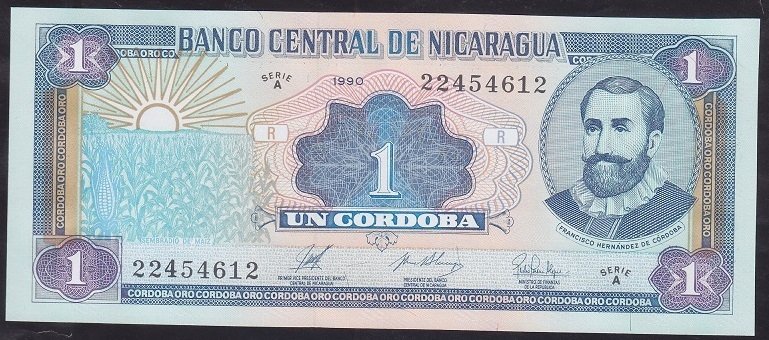 NİKARAGUA 1 CORDOBA 1990 ÇİL