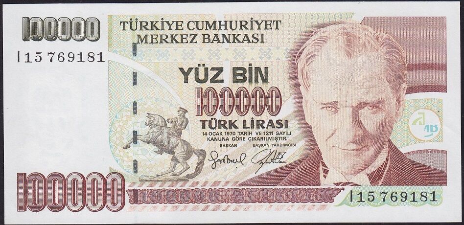 7.Emisyon 3.Tertip 100000 Lira I15 769181 Çilaltı